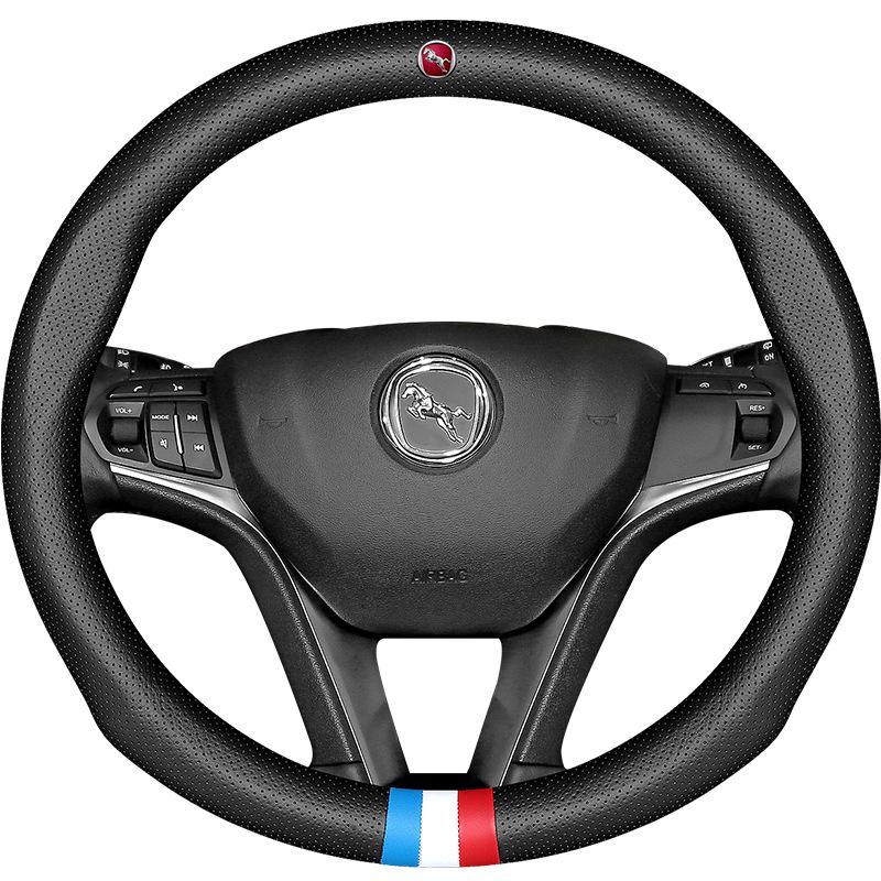 Kompatible Hanteng X5X7 V7 Lederlenkradabdeckung – Rutschfest, Atmungsaktiv, Vier Jahreszeiten