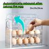 Eggs Holder for Fridge,4 Tiers Auto Rolling Fridge Egg Organizer,Space-Saving Egg Dispenser Holder,Holds 30 Eggs,Kitchen