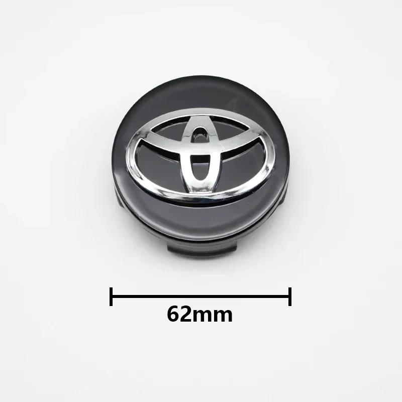 4pcs 57mm+62mm Car Tyre Wheel Center Hub Cap Badge For Toyota C-hr Prado Rav4 Yaris Hilux Prius Avensis Corolla Camry crown