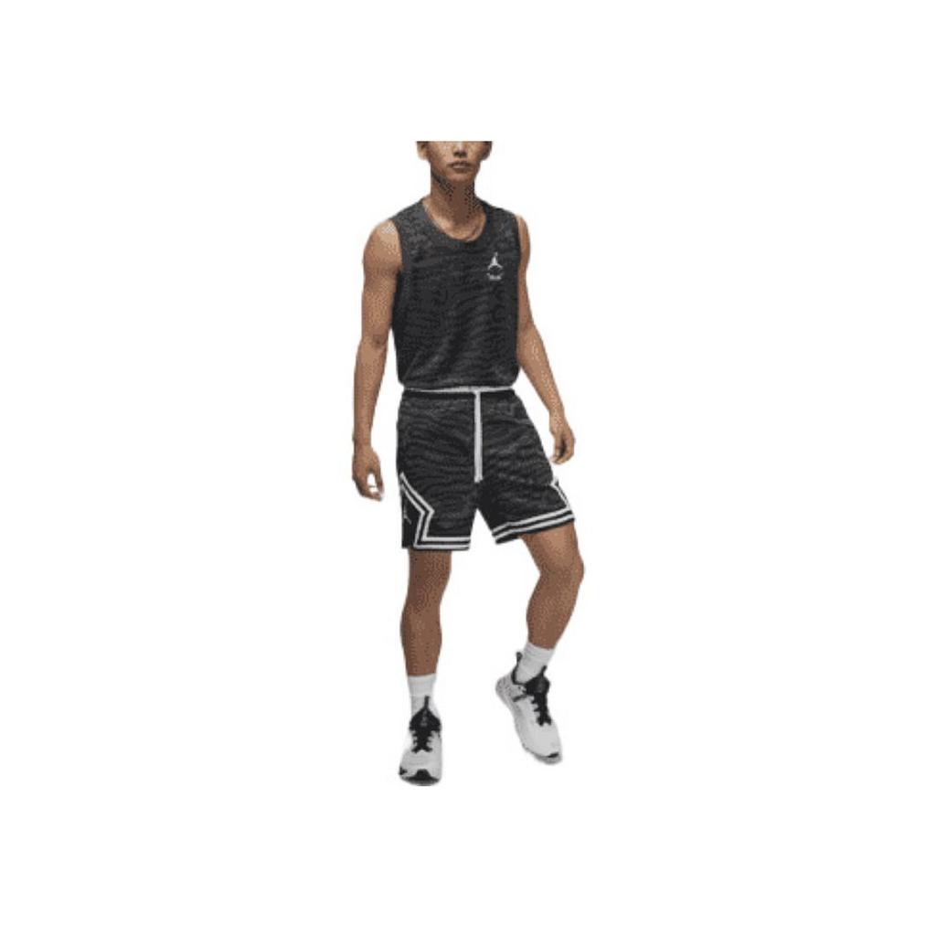Jordan Dri-Fit Sport BC Diamond Breathable Zebra Print Shorts Men Bottoms Black DM2819-010