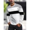 Men's Casual Daily Long-sleeved T-shirt, with Fashionable Printed Design, a Comfortable and Casual Top That Can Be Machine Washed