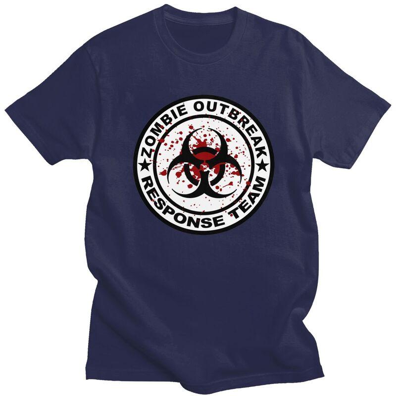 Custom Zombie Outbreak Response Team T Shirts for Men 100 Cotton Tees Tshirts ShortSleeve Tshirt Clothing