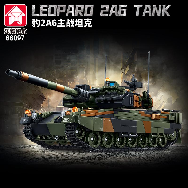 Militare Esercito Soldati MOC Leopard 2A6 Carro Armato da Battaglia Principale Modello Assemblaggio Blocchi da Costruzione Mattoncini Giocattoli Per adulto Regalo