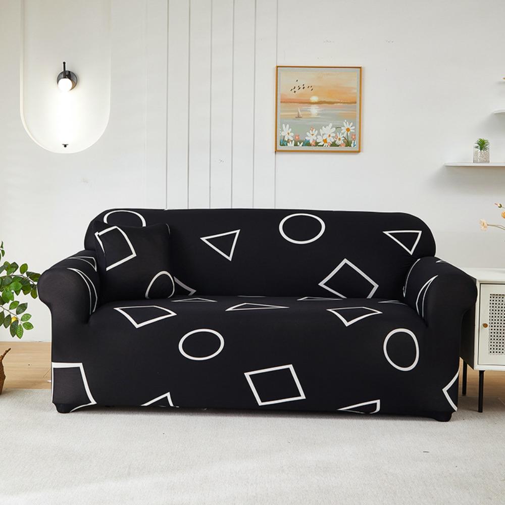 Stretchable Printed Sofa Cover Universal Elastic Slipcouch Full Encasement Soft Fabric Set