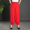 Women's Summer New High Waist Elastic Wide Leg Pants Fashionable Solid Pockets Soft Mosquito Proof Loose Versatile Lantern Pants