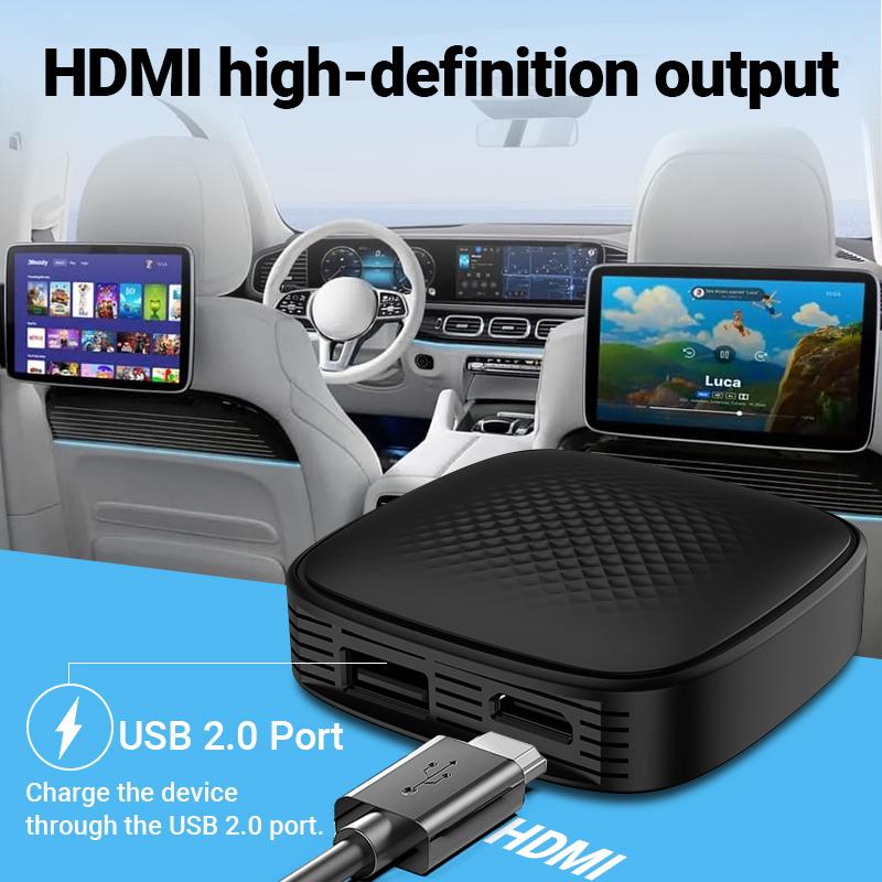 ACODO Android14 5in1 CarPlay to HDMI Video Ai BOX Wireless HiCar Adapter For Toyota Mazda Vw Peugeot Havel Jeep Cadillac etc. oi1