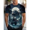 Men's Samurai Panda 3D Print T-shirt