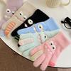 Funny Monster Finger Touch Screen Plush Knitted Gloves Cute Winter Knitted Gloves Warm Thickened Velvet Split Finger Gloves