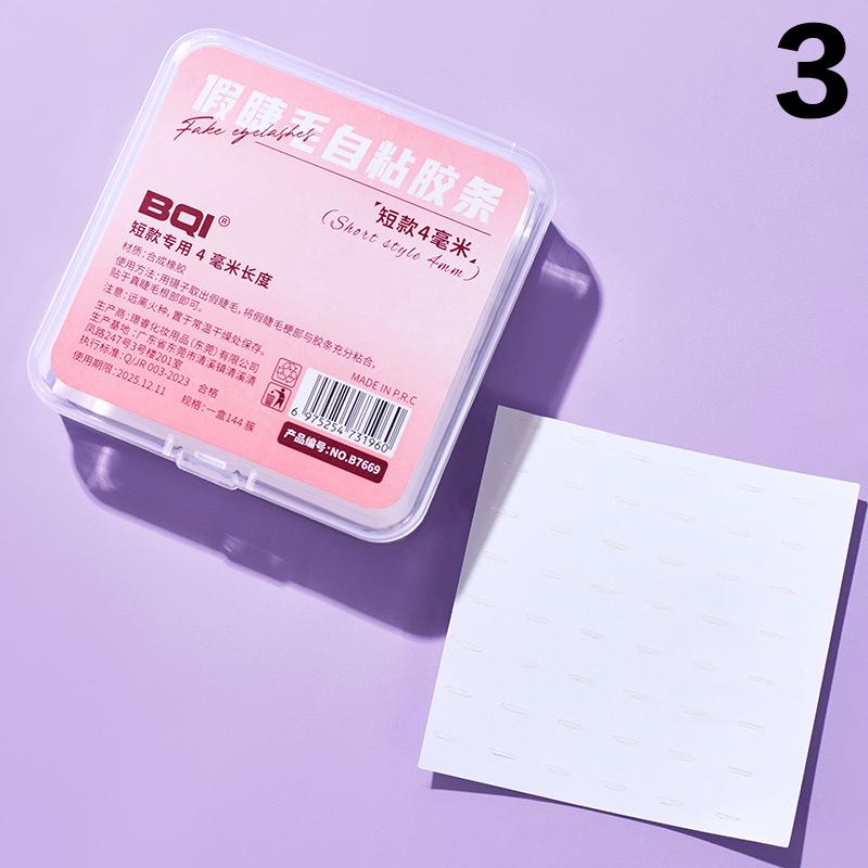 4mm&6mm Short/Long False EyeLashes Glue Strips White Glue-Free Jelly Self-Adhesive Eyelashes Strips False Eyelashes Makeup Tools