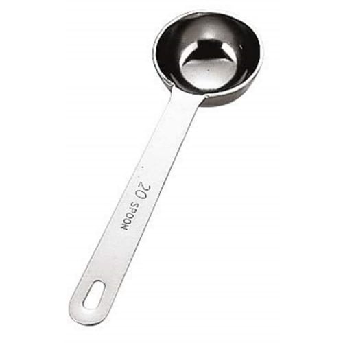Sanpo Sangyo Measuring Spoon, Silver, 20cc, 18-8 Extra Thick Measuring Spoon, 09981402