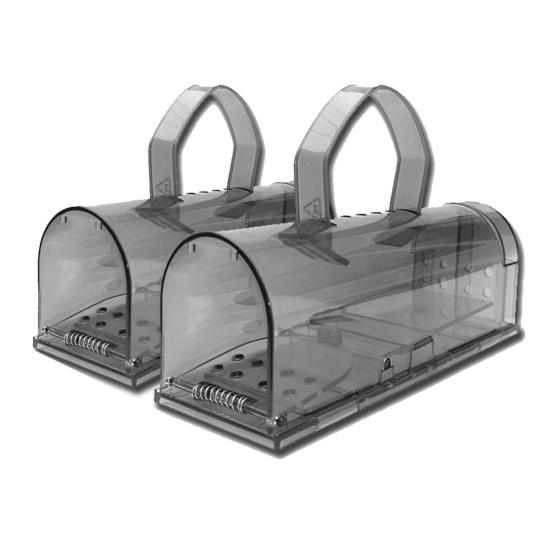 Mouse Trap Waterproof Smooth Edge High Sensitivity Transparent Simple Operation Mice Control Effective Rat Mice Hamster Catcher Cage with Handle