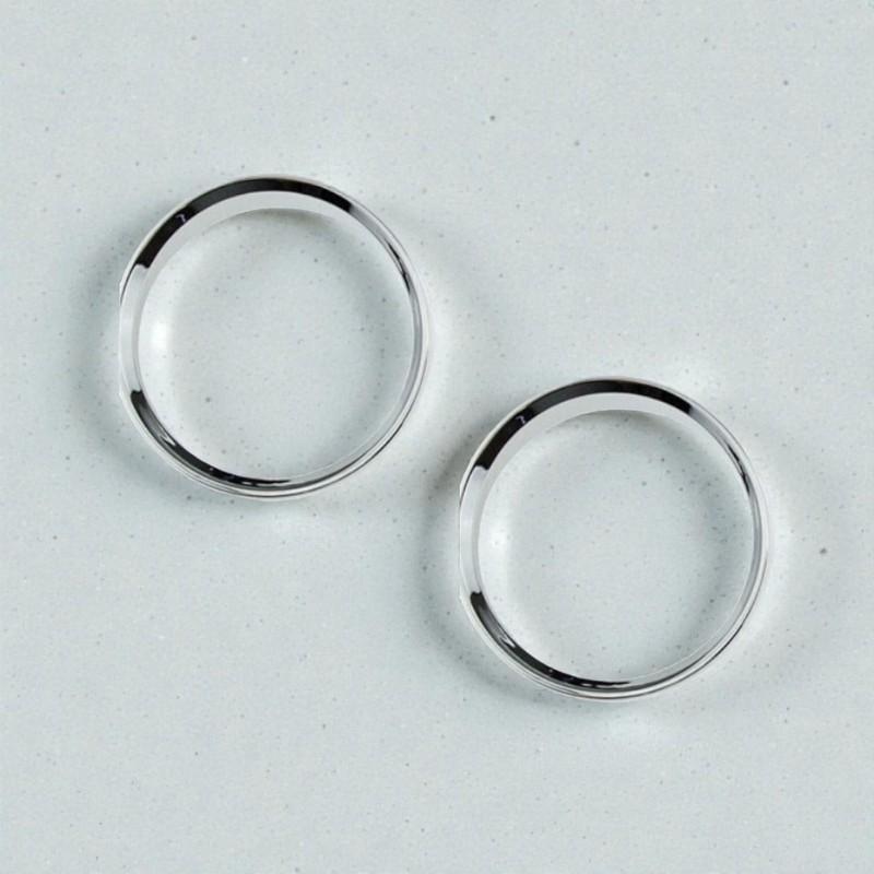 2pcs Chrome Dashboard Dial Gauge Rings Bezel Trim For BMW M3 E90 E91 E92 E93