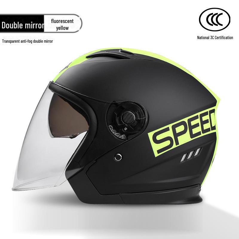 3C Certified All-Season Motorcycle Helmet with Dual Anti-Fog Lenses