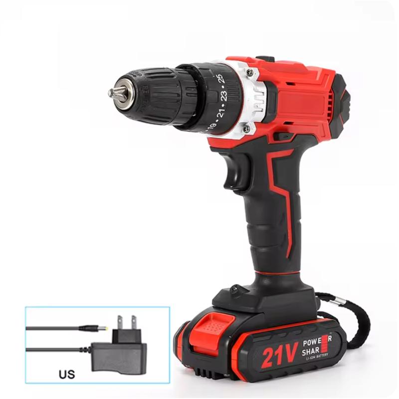 21V Electric Cordless Drill, Rechargeable Electric Cordless Hammer Drill. Mini Lithium Battery. Handheld Electric Drill, DIY