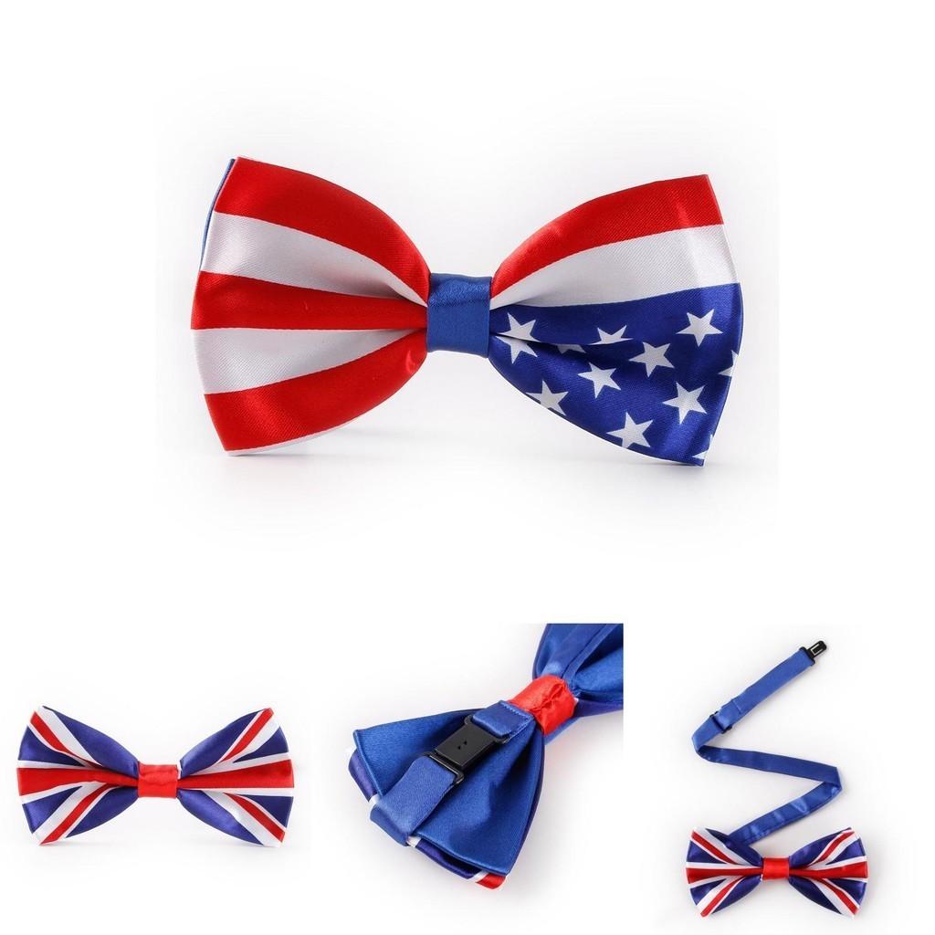 Stilvolle Union Jack USA Flagge Seidenfliege für Kostüme