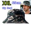 Camouflage Big Head XXL 65cm Bucket Hats Men Cotton Large Size Cap Fishing Fisherman Hat Summer Sun Hat Camping Foldable Bob