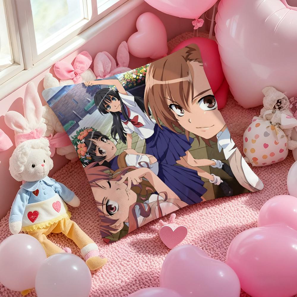 A Certain Scientific Railgun Cushion Cover Pattern Printed Pillowcase for Living Room Sofa Cushion Cover & Bedroom Decor
