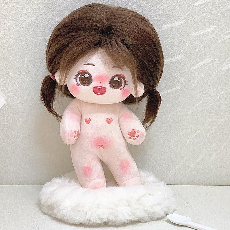 20cm Kawaii Idol Plush Cotton Doll Toys Stuffed Super Star Figure Dolls Cute Fat Body Can Change Clothes Fans Collection Gifts