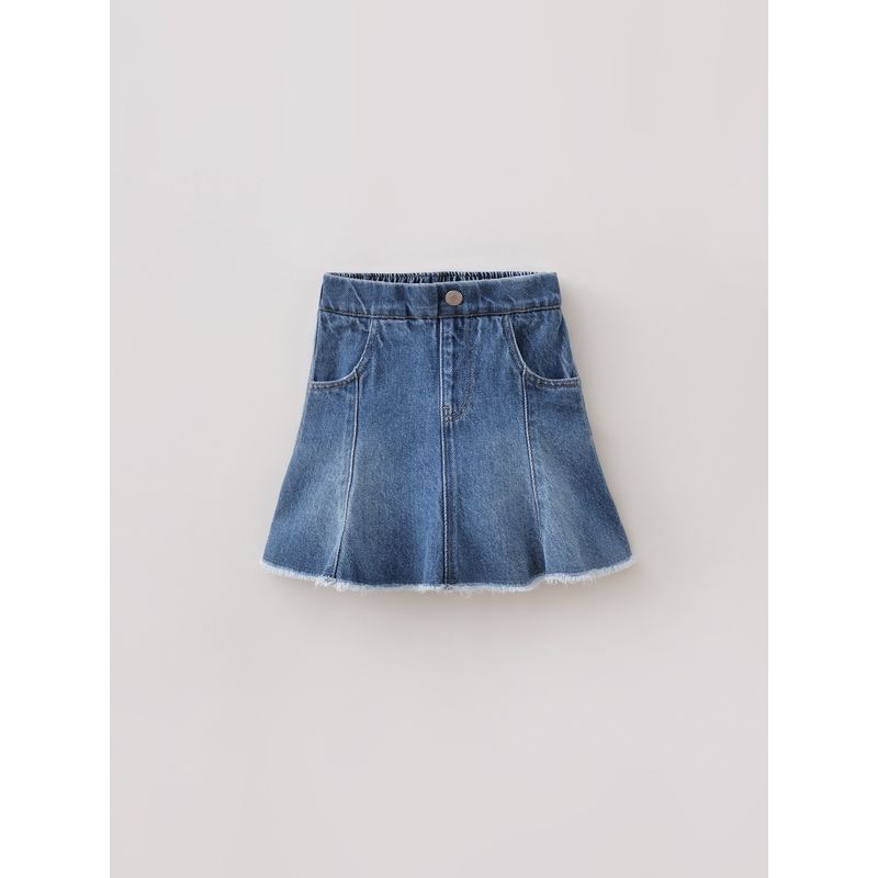 Mark Jenny Blues Denim Girls' A-Line Denim Skirt Children's Skirt Half Skirt Spring New Style 560176