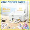 Printable Holographic Color Vinyl Sticker Paper A4 Size 210*297Mm Self Adhesive Waterproof Sticky Sheet For Inkjet Laser Printer