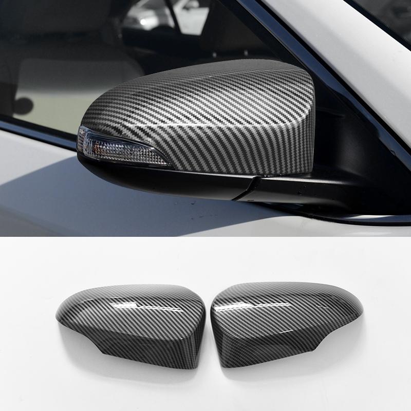 For Toyota COROLLA ALTIS Auris AXIO E170 E180 E160 2013-2017 ,black Carbon Fiber Rearview Mirror Cover Replacement Buckle