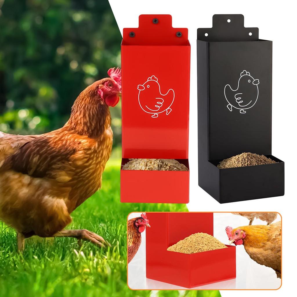 Grit Feeder 2 Pieces Nutrient Dispenser Feeder Trough Coop Accessories for Indoor Outdoor Backyard Small Farms Ranch Pasture
