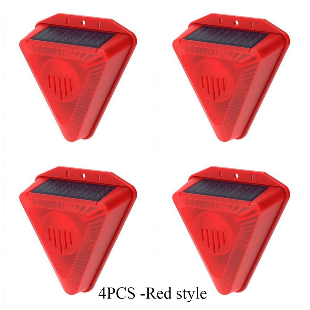 1/4Pcs LED Solar Alarm Light Outdoor Waterproof Solar Powered Lamp Farmland Pasture Anti-Animal Villa Garden Security Light