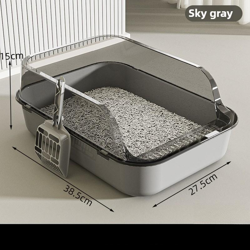 Semi-closed Cat Litter Box Oversized Splash-proof Thickened Cat Toilet Pet Supplies Cat Litter Box Oversized Deodorant