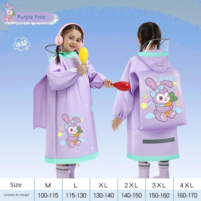 Full Body Waterproof First Grade Kids Raincoat for School
