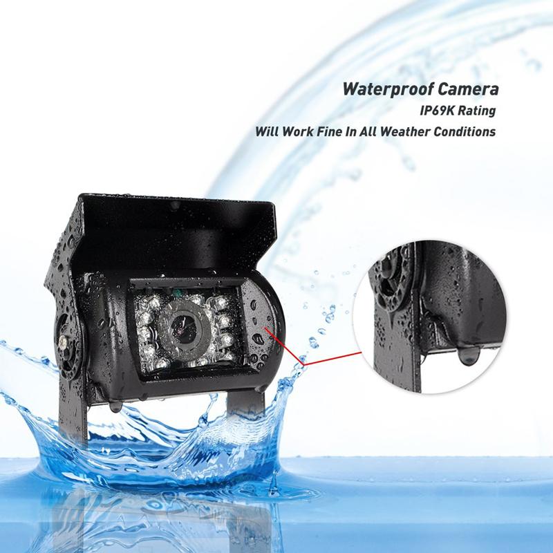 18 LED Anti Fog IR Night Vision IP68 Waterproof Car Rear View Wired CCD Reverse Camera for 12-24V Car Truck
