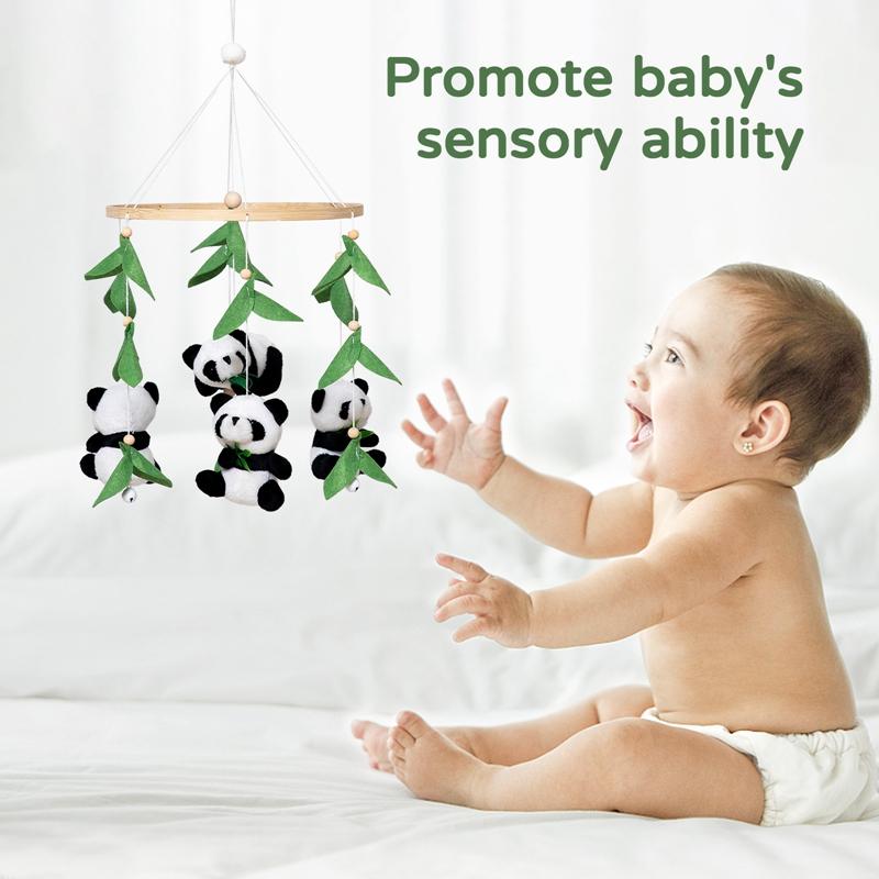 For Baby Rattle Toy 0-12 Months Wooden Mobile On The Bed Wborn Music Box Bed Bell Hanging Toys Holder Bracket Infant Crib Boy Toys