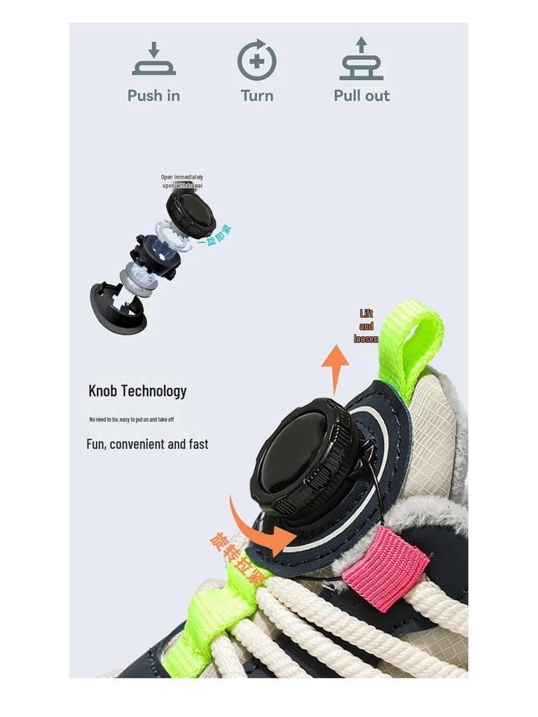 Boys' Winter 2024 Running Shoes: Soft Sole, Velvet-Lined, Casual Sneakers for Big Kids