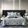 Piumone Estivo Sottile 4 pezzi Tessili per la Casa Lusso Leggero Coperta Estiva Fresca Taglia Queen Piumone per Aria Condizionata Set Lenzuolo Federe