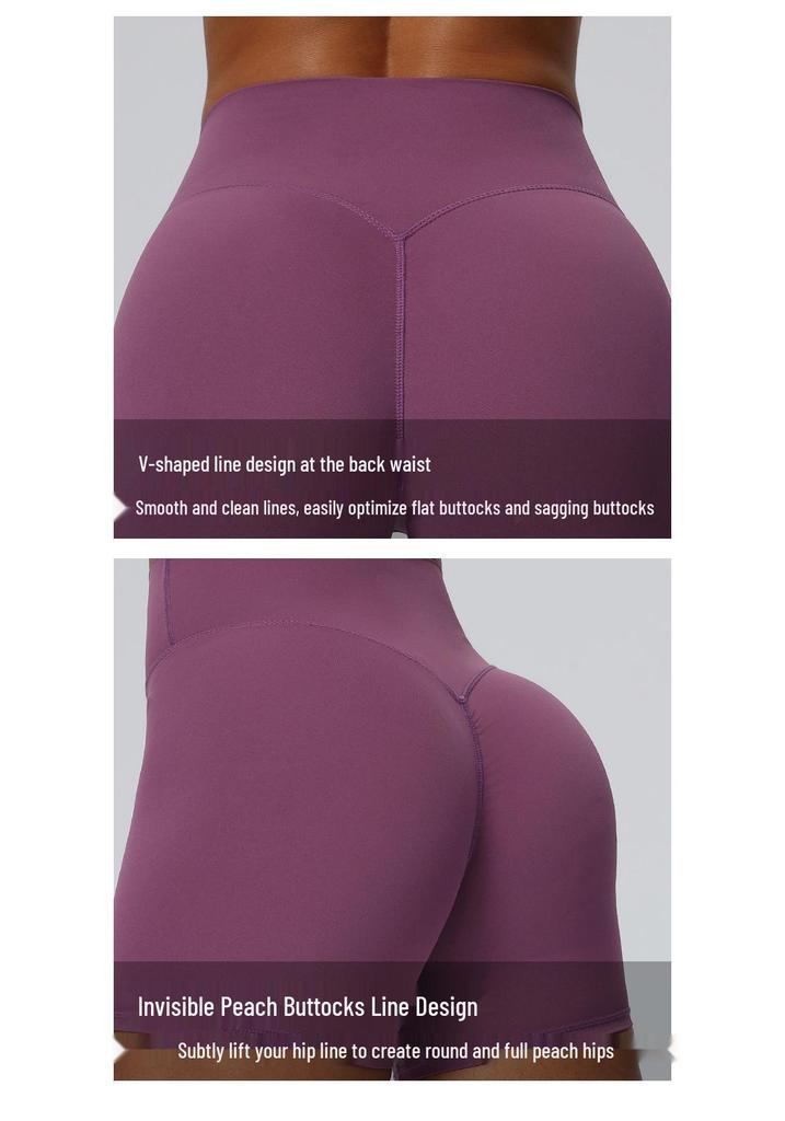 Damen High Waist Po-Hebende Yoga- und Laufshorts - Schnelltrocknend, Hohe Elastizität