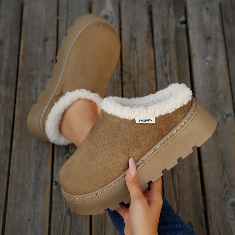 High-Top-Schuhe mit Stirnband, Hausschuhe für Damen im Herbst und Winter, Neuer Stil, Dick gefütterte Baumwollschuhe