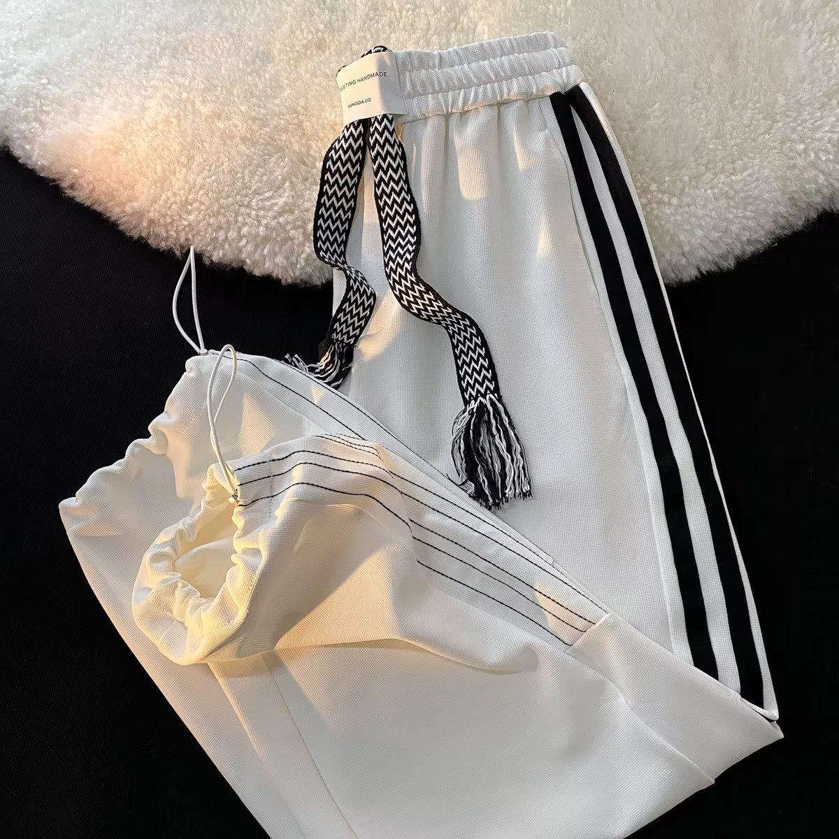 

Men s Loose-Fit Harajuku Trend Sports Trousers - Autumn Casual Style 2XL белый