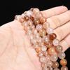 Jingde Natural Red Rutilated Quartz Beads Bracelet DIY Jewelry Accessories