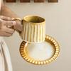 Shangqi Vertical Stripe Coffee Cup & Saucer Set