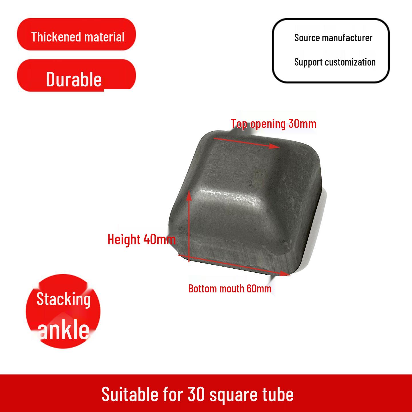 Metal Square Base Foot Bowl and Cup with Tube Shelf End Cap