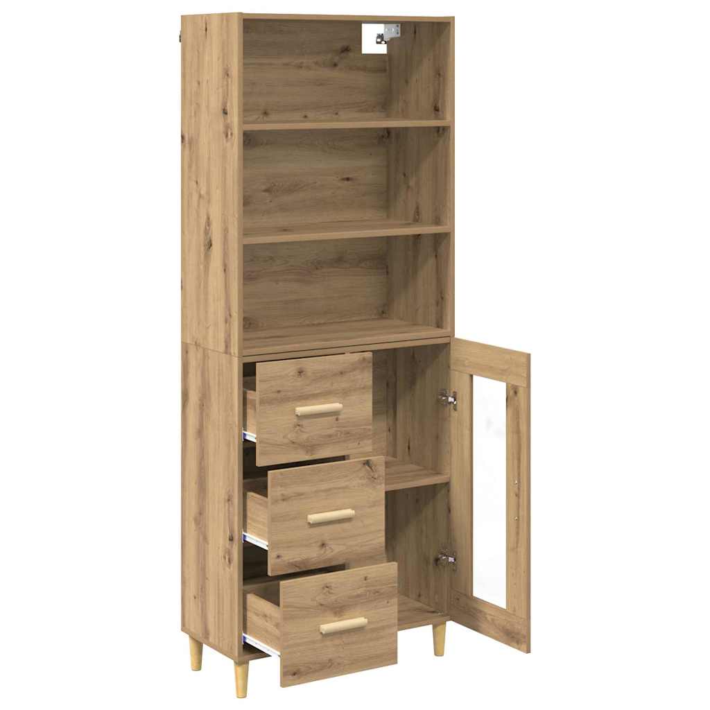 Highboard Artisan Oak 69.5 X 34 X 180 Cm Particleboard