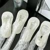 1/4pairs Fashion White Flower Lace Tie Straps Boat Socks Korean Sweet Ballet Sock for Women Kawaii Lolita JK Slipper Dance Sock