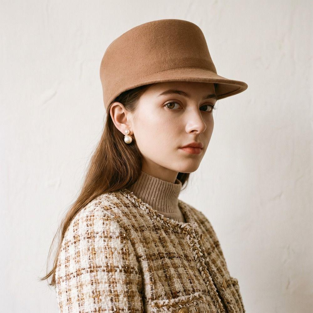 Elegant Fedora Hat British Style Wool Topper Hat Fashion Wool Equestrian Hat  Performances