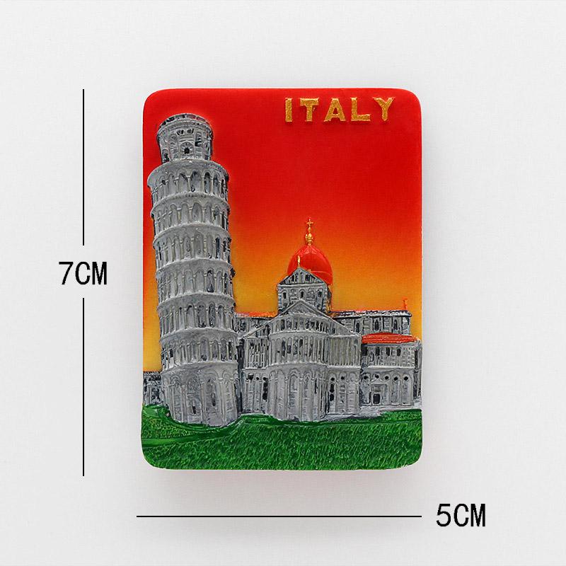 3D Fridge Magnet Magnetic Refrigerator Rome Colosseum Dubai Slovakia Israel Dubai Italy Tourism Souvenir Home Decoration Sticker