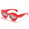 Wide-Frame Lip-Shaped Fashion Sunglasses - Trendy European & American Style for a Bold Look