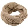 Cachecol Quente de Inverno Para Mulheres À Prova de Vento Elegante Cor Sólida Cachecóis Para Clima Frio Quente Malha Inverno Cachecóis de Laço Circular