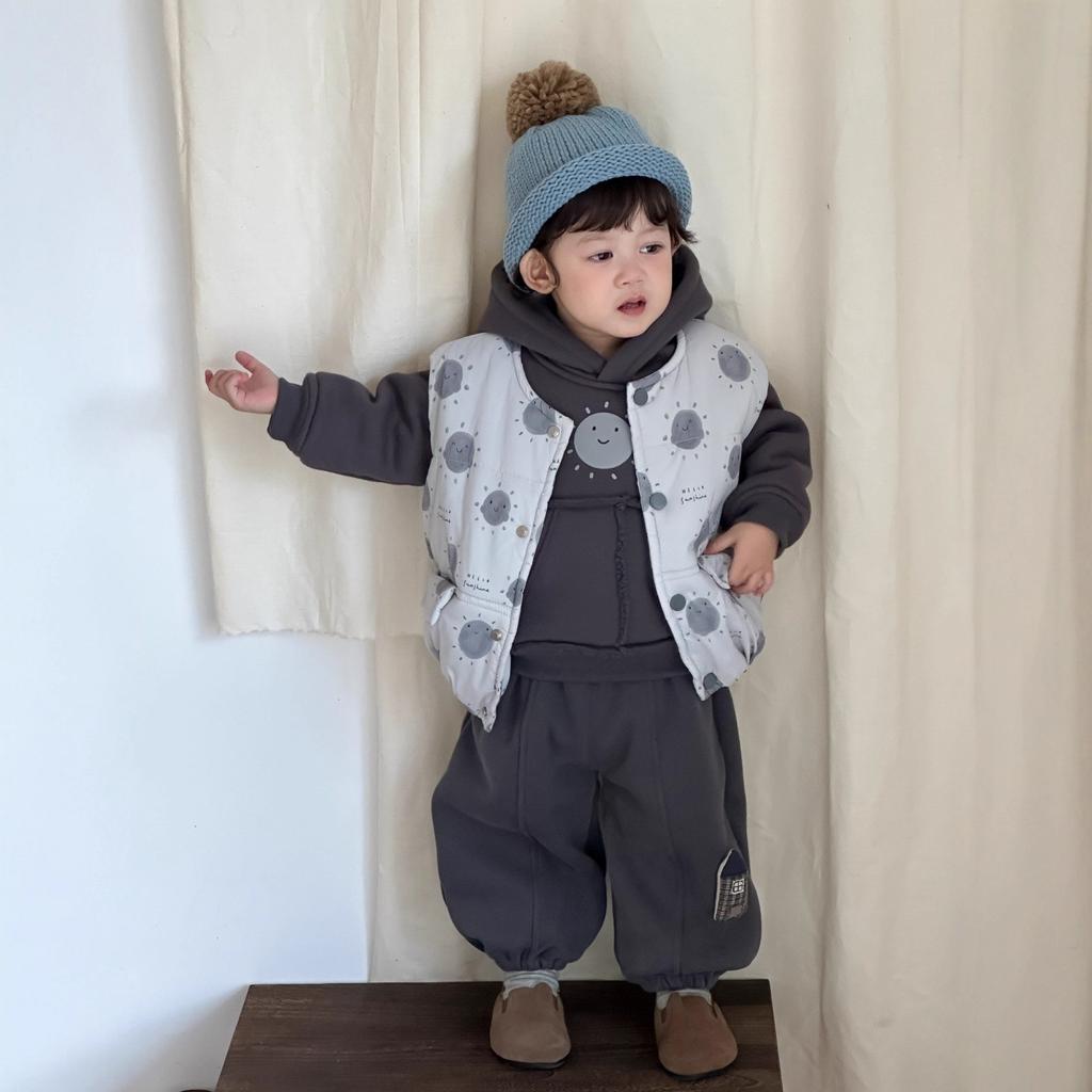 Baby autumn and winter clothes cotton vest jacket children's clothing new boys thickened set