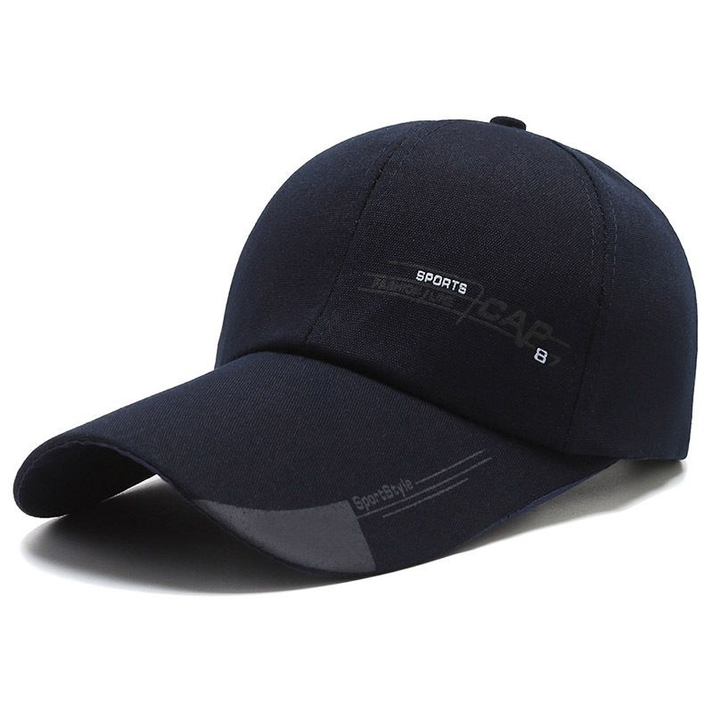

All Year Round K-style Fashion Simple Baseball Cap Cap Outdoor Travel Hiking Windproof Sun Protection Sports Cycling Peaked Cap Navy blue Adjustable