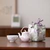 Hand Drawn Rose Ceramic Kung Fu Tea Set, One Pot, One Cup, Handmade Tea Pot, Tea Cup, Outdoor Portable Set