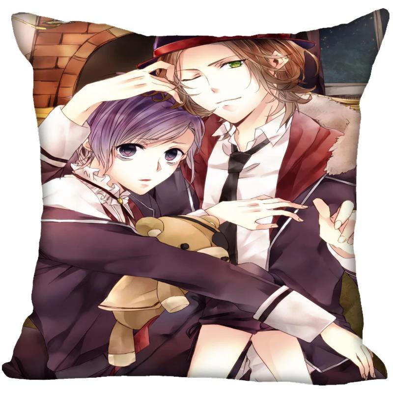 HEARMNY Anime DIABOLIK LOVERS Pillowcase Bedroom Home Decorative Gift Pillow Cover Square Zipper Pillow Cases Satin Soft Fabric