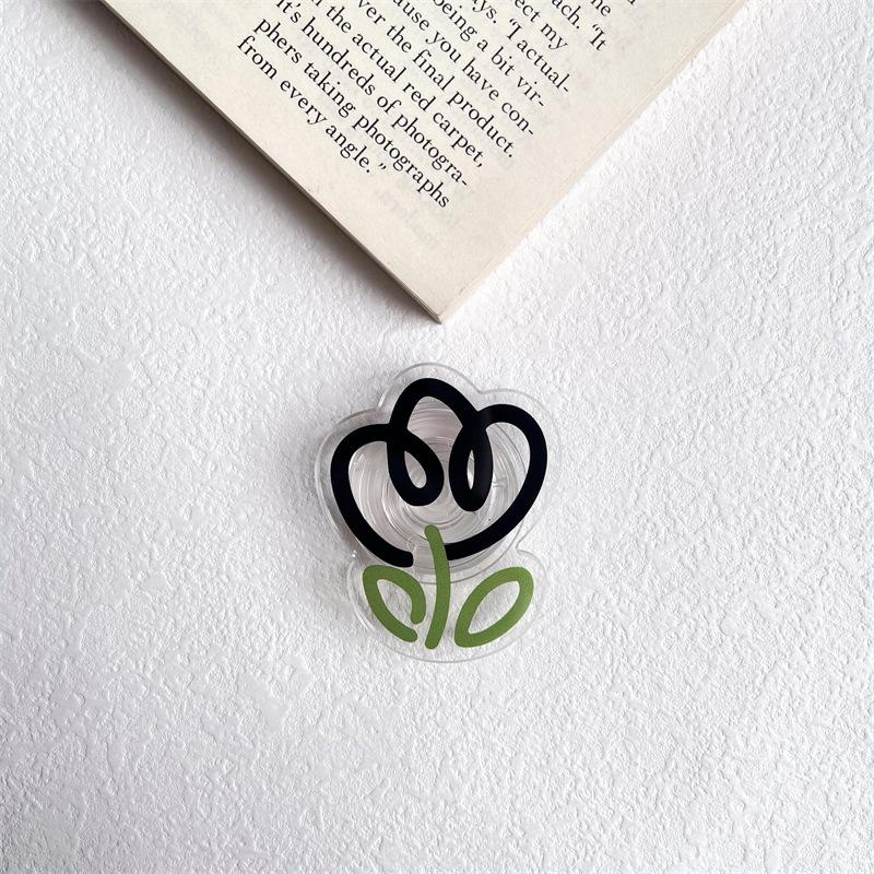 

Акриловая подставка для телефона с подушкой безопасности Tulip Airbag - прозрачная, выдвижная, складная конструкция